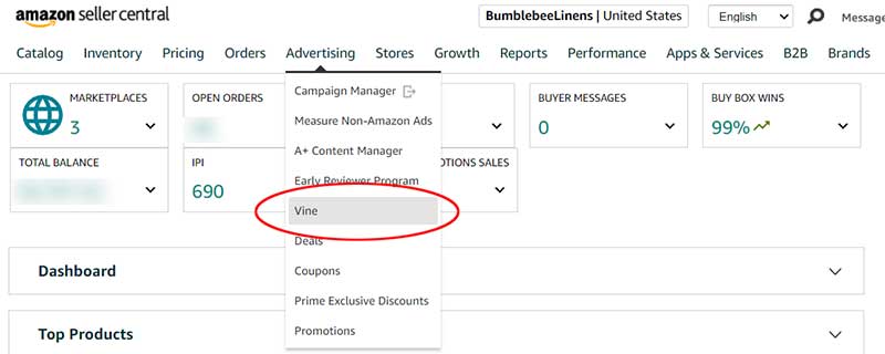 Înregistrare Amazon Vine