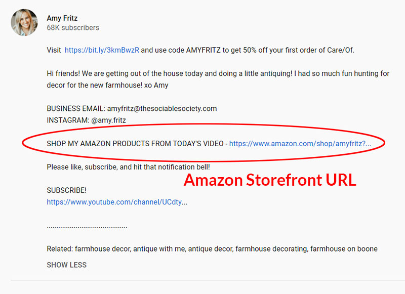 URL personalizada de Amazon