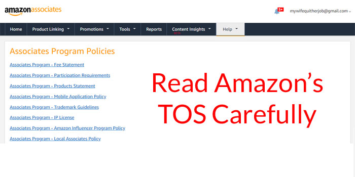 Condiciones de servicio de Amazon Associates